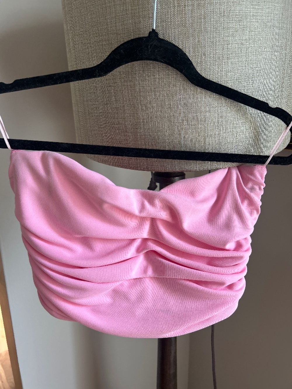 Pink cropped corset top